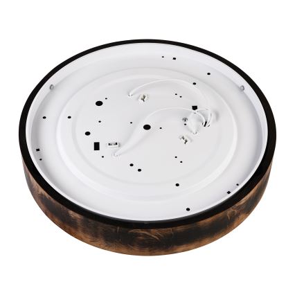 Ceiling light OAK SMOKY 3xE27/15W/230V ø 47,5 cm oak/dark brown