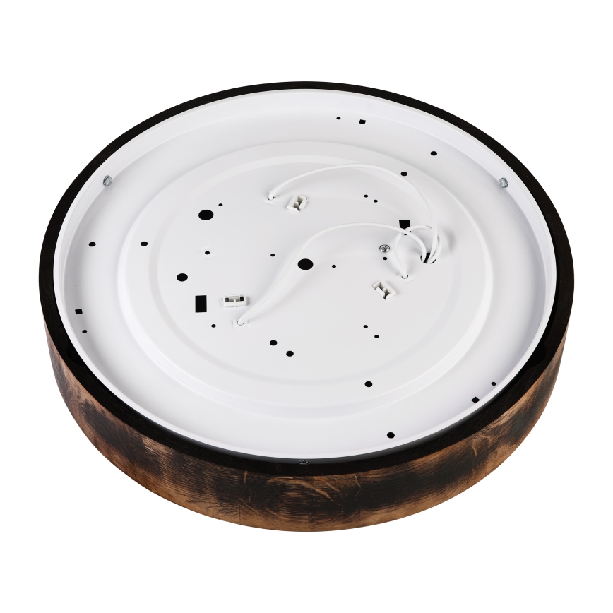 Ceiling light OAK SMOKY 3xE27/15W/230V ø 47,5 cm oak/dark brown