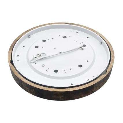 Ceiling light OAK SMOKY SLIM 2xE27/15W/230V Ø 37 cm, oak/dark brown