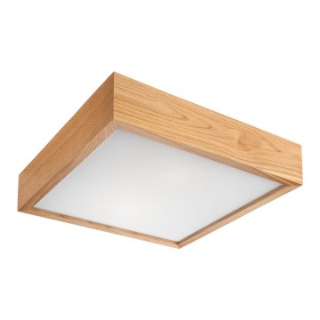 Ceiling light OAK SQUARE 1xE27/60W/230V oak 27,5 cm