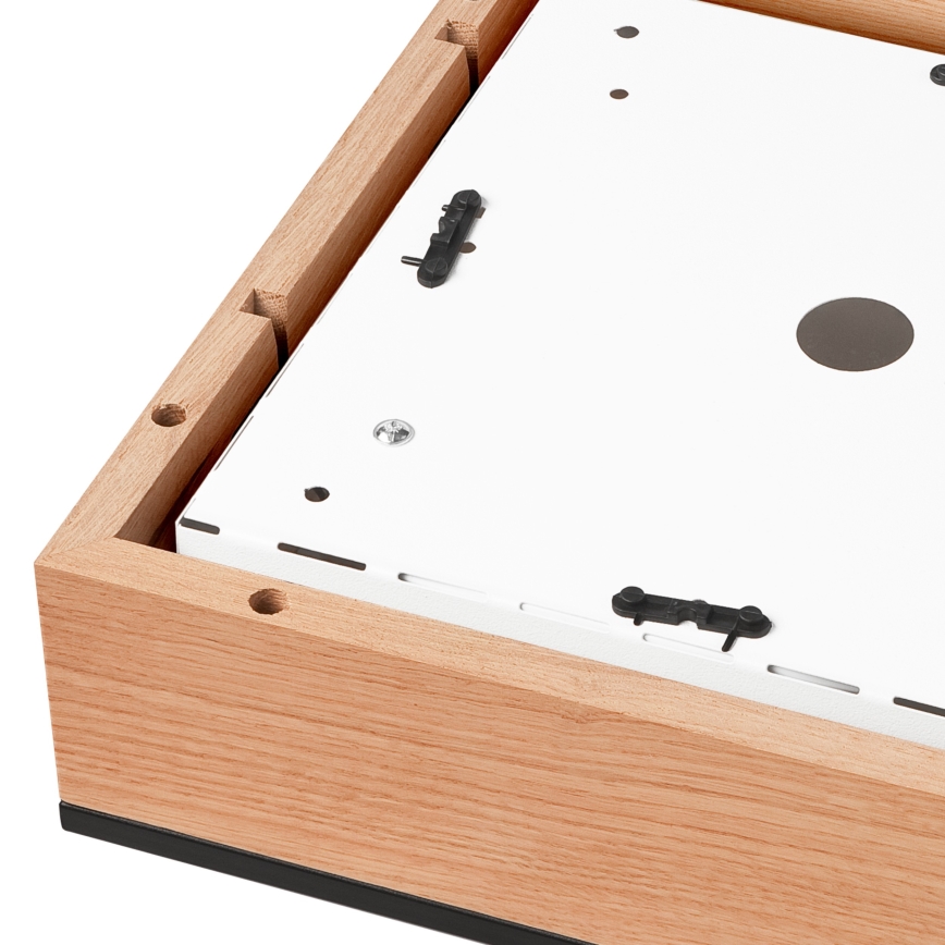 Ceiling light OAK SQUARE 2xE27/15W/230V 31x31 cm oak/black