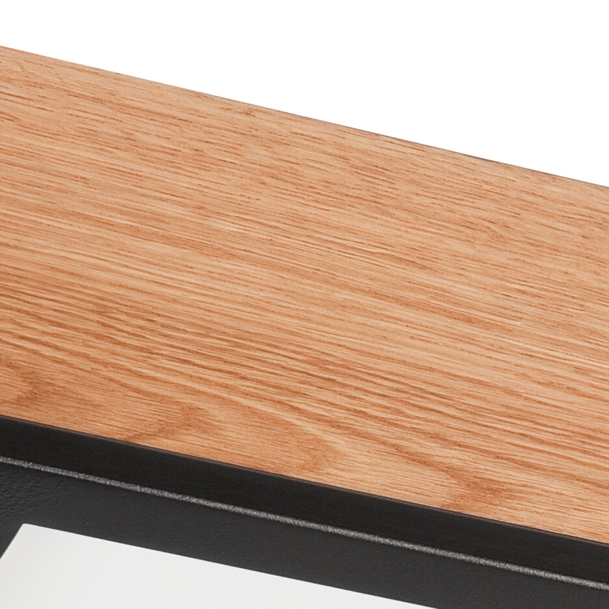 Ceiling light OAK SQUARE 2xE27/15W/230V 31x31 cm oak/black