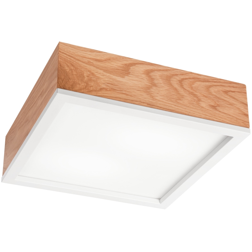 Ceiling light OAK SQUARE 2xE27/15W/230V 31x31 cm oak/white