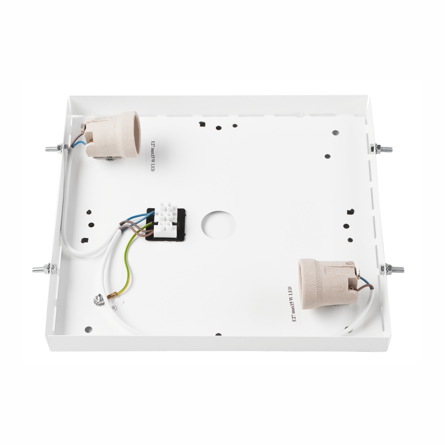 Ceiling light OAK SQUARE 2xE27/15W/230V 31x31 cm oak/white