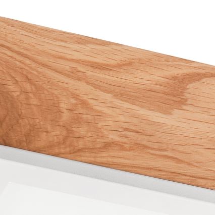 Ceiling light OAK SQUARE 2xE27/15W/230V 31x31 cm oak/white