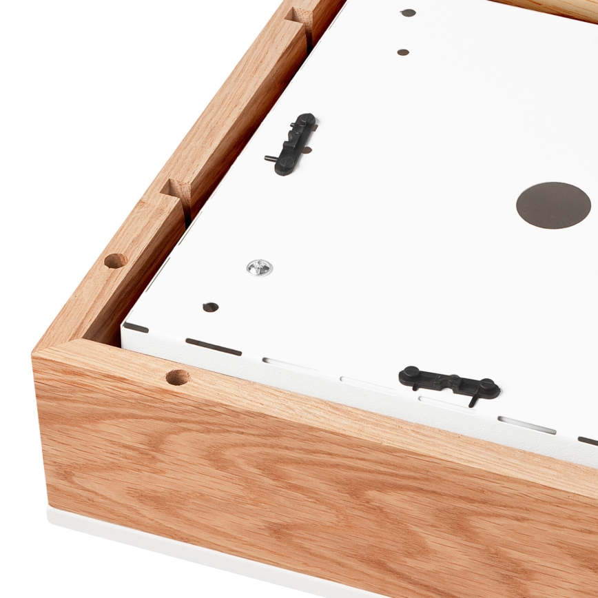 Ceiling light OAK SQUARE 2xE27/15W/230V 31x31 cm oak/white
