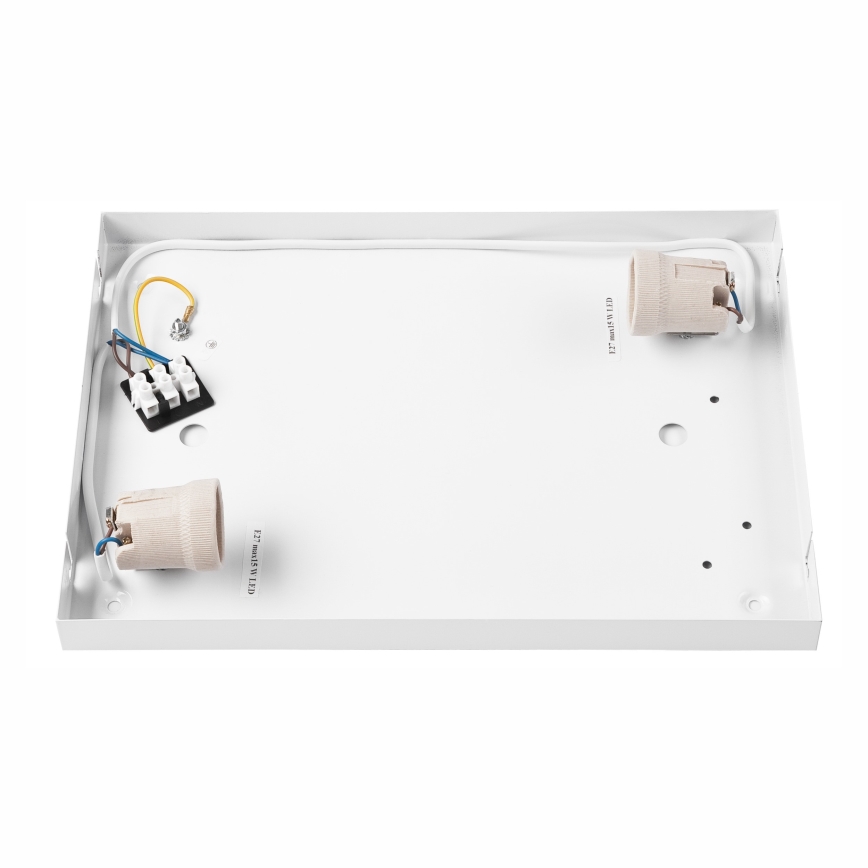 Ceiling light OAK SQUARE 2xE27/15W/230V 35x35 cm oak