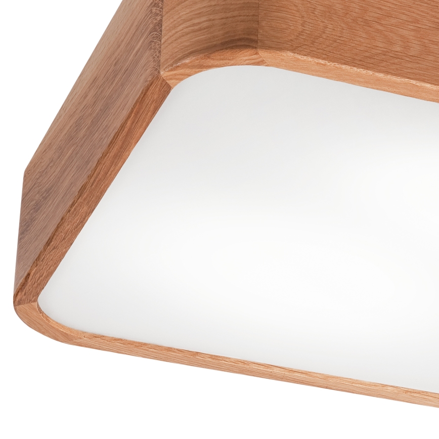 Ceiling light OAK SQUARE 2xE27/15W/230V 35x35 cm oak