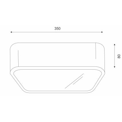 Ceiling light OAK SQUARE 2xE27/15W/230V 35x35 cm oak