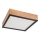 Ceiling light OAK SQUARE 4xE27/15W/230V 39x39 cm oak/black
