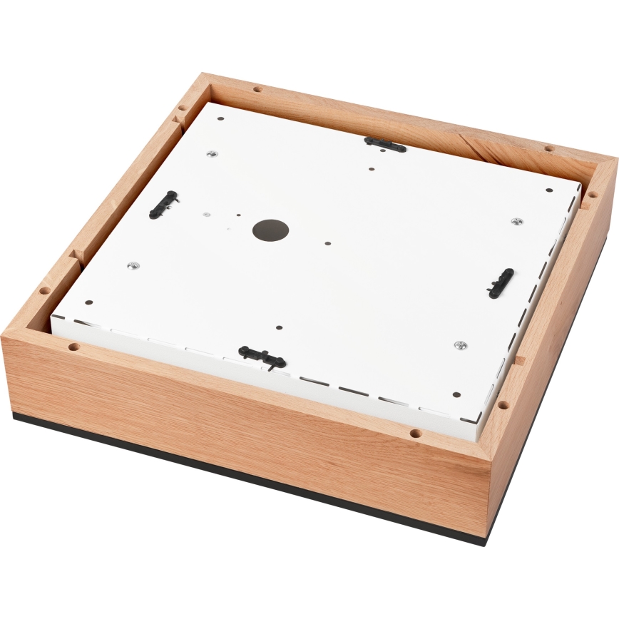 Ceiling light OAK SQUARE 4xE27/15W/230V 39x39 cm oak/black