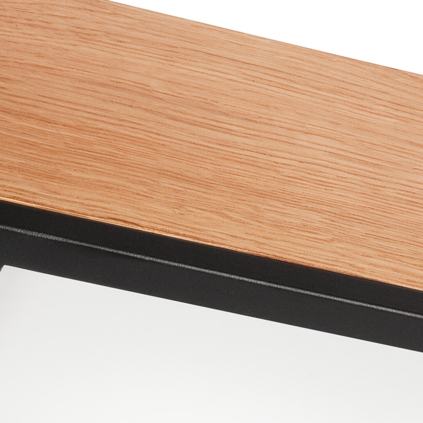 Ceiling light OAK SQUARE 4xE27/15W/230V 39x39 cm oak/black