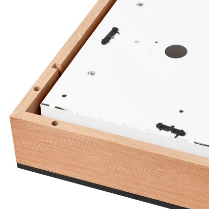 Ceiling light OAK SQUARE 4xE27/15W/230V 39x39 cm oak/black