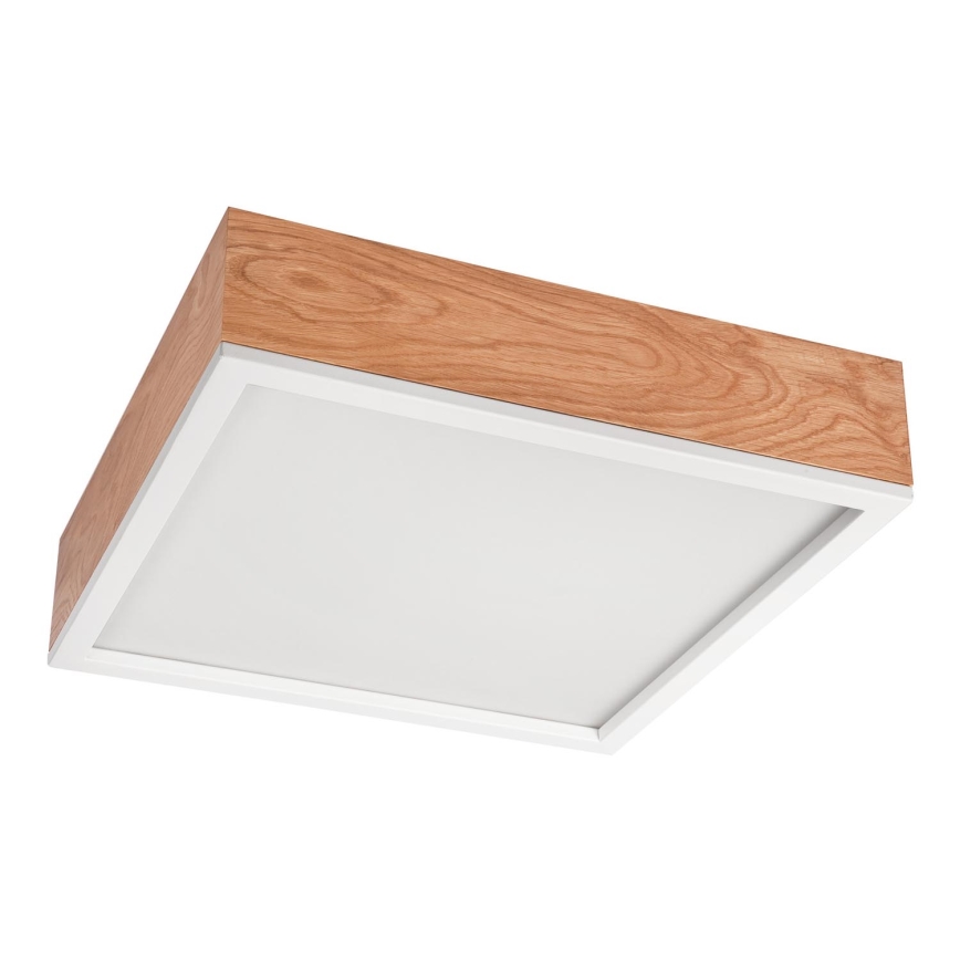 Ceiling light OAK SQUARE 4xE27/15W/230V 39x39 cm oak/white