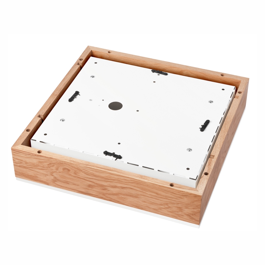 Ceiling light OAK SQUARE 4xE27/15W/230V 39x39 cm oak/white