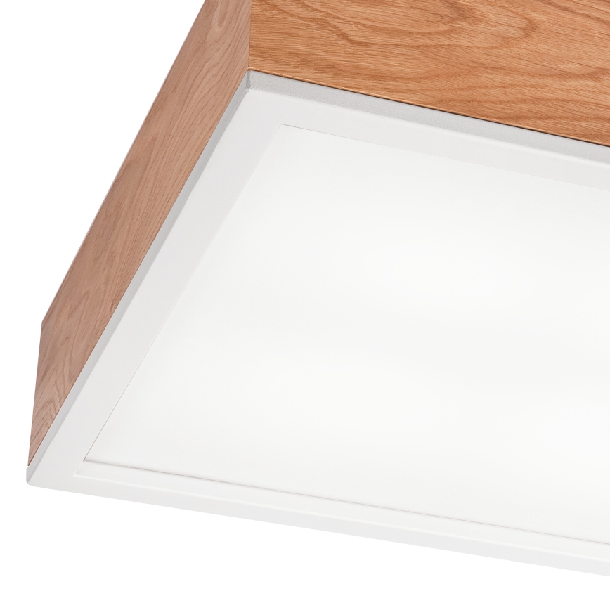 Ceiling light OAK SQUARE 4xE27/15W/230V 39x39 cm oak/white