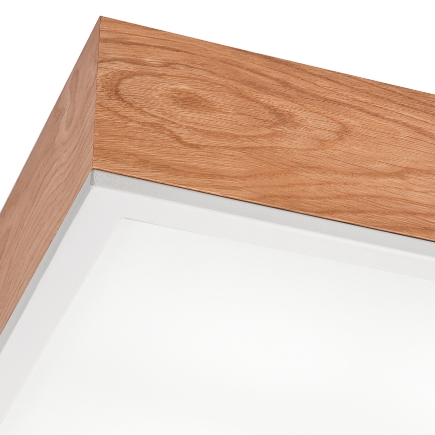 Ceiling light OAK SQUARE 4xE27/15W/230V 39x39 cm oak/white