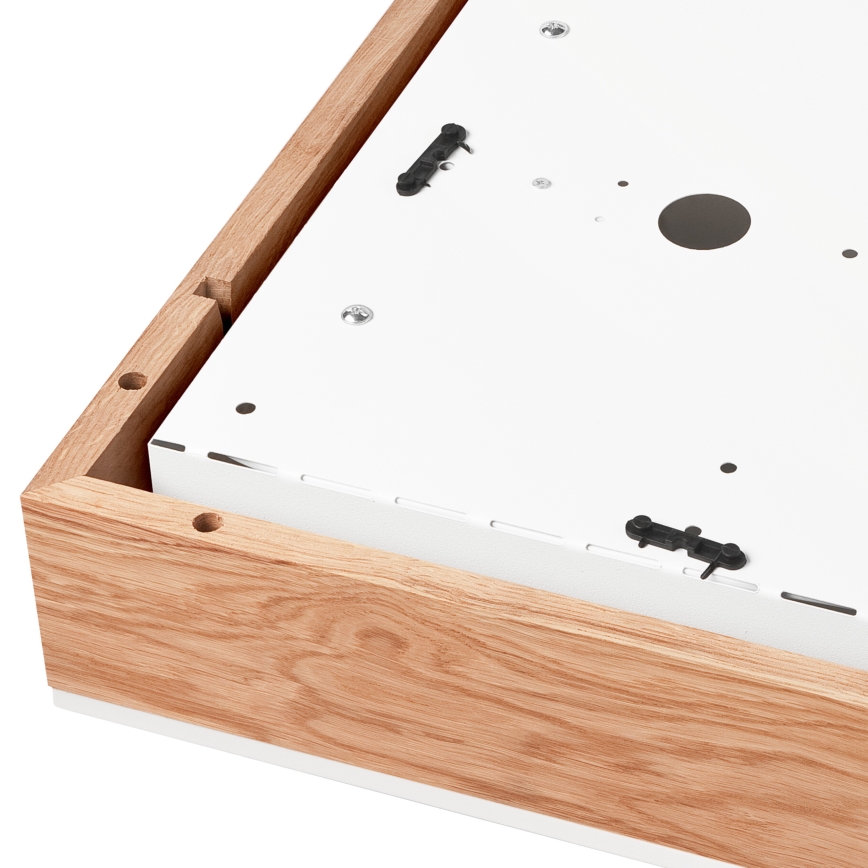 Ceiling light OAK SQUARE 4xE27/15W/230V 39x39 cm oak/white