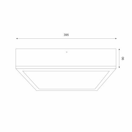 Ceiling light OAK SQUARE 4xE27/15W/230V 39x39 cm oak/white