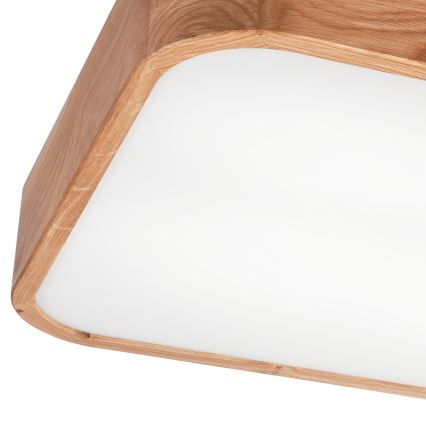 Ceiling light OAK SQUARE 4xE27/15W/230V 45x45 cm oak