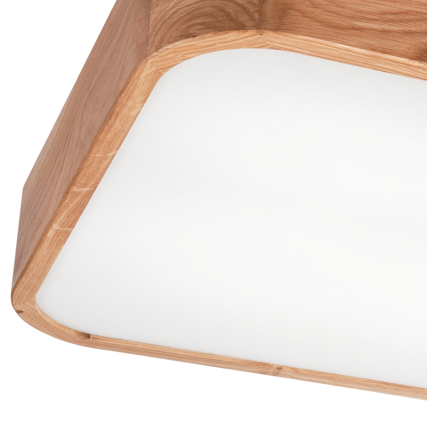 Ceiling light OAK SQUARE 4xE27/15W/230V 45x45 cm oak