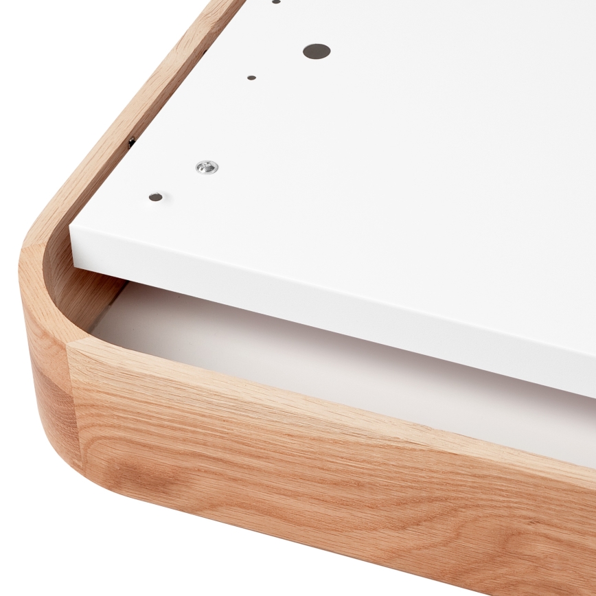 Ceiling light OAK SQUARE 4xE27/15W/230V 45x45 cm oak