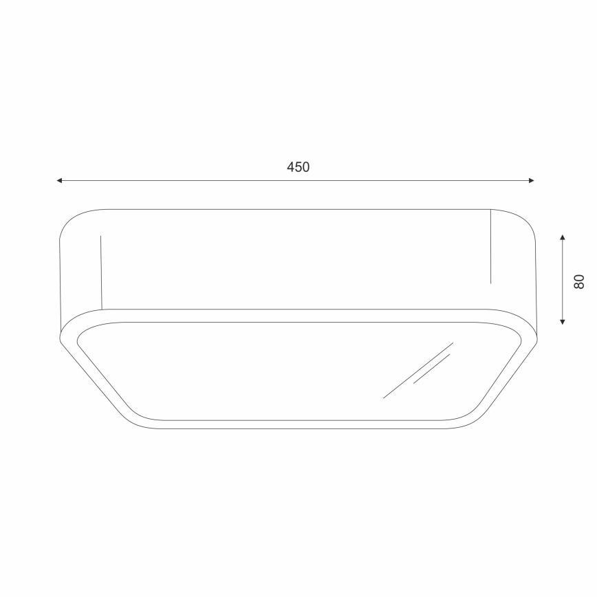 Ceiling light OAK SQUARE 4xE27/15W/230V 45x45 cm oak