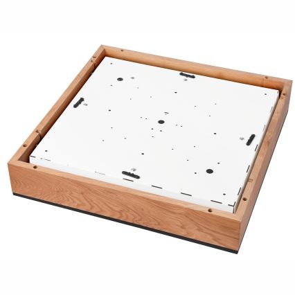 Ceiling light OAK SQUARE 4xE27/15W/230V 48x48 cm oak/black