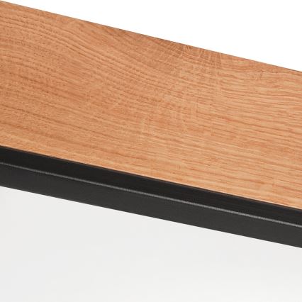 Ceiling light OAK SQUARE 4xE27/15W/230V 48x48 cm oak/black