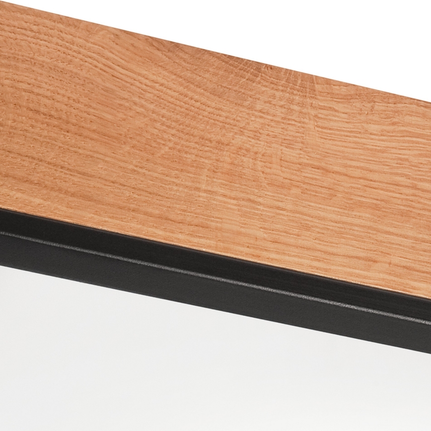 Ceiling light OAK SQUARE 4xE27/15W/230V 48x48 cm oak/black