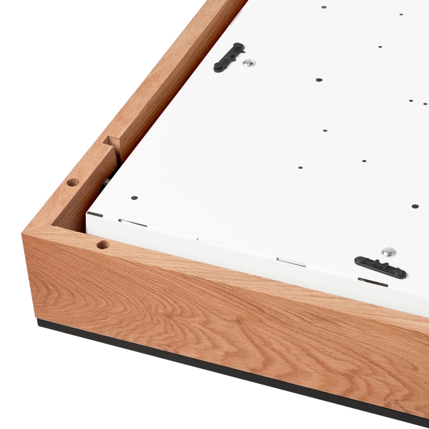 Ceiling light OAK SQUARE 4xE27/15W/230V 48x48 cm oak/black