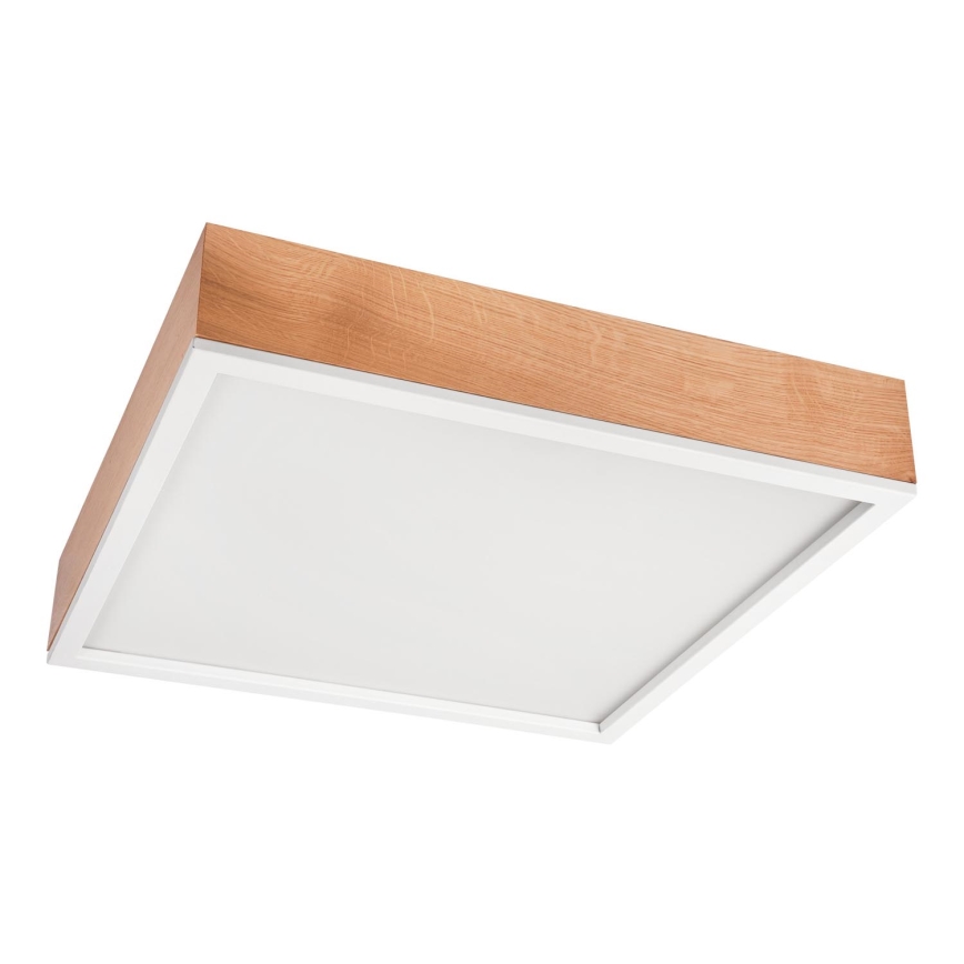 Ceiling light OAK SQUARE 4xE27/15W/230V 48x48 cm oak/white
