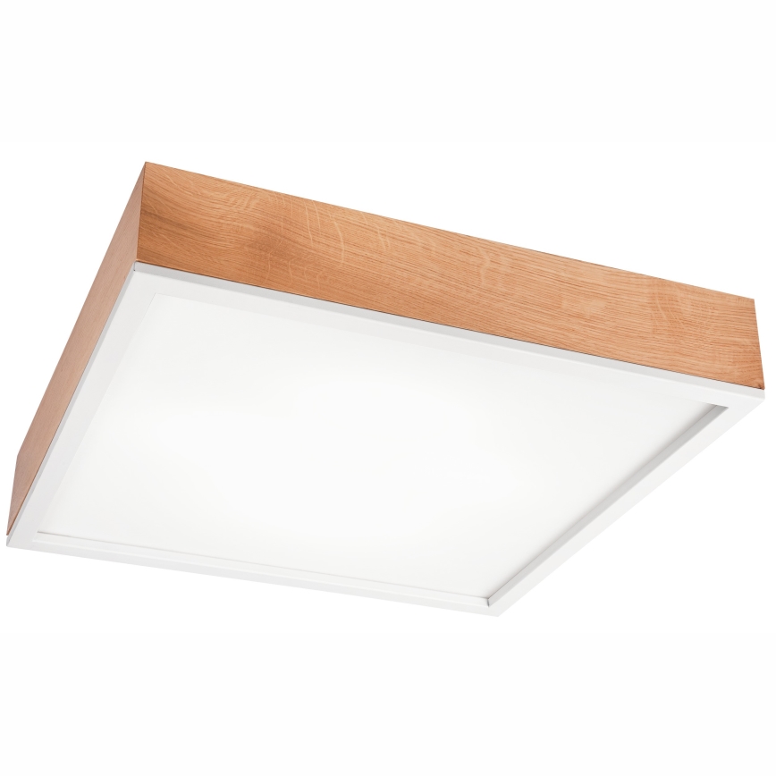 Ceiling light OAK SQUARE 4xE27/15W/230V 48x48 cm oak/white