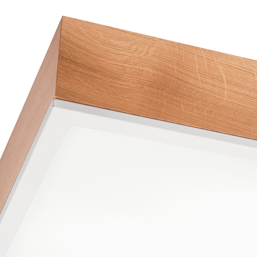 Ceiling light OAK SQUARE 4xE27/15W/230V 48x48 cm oak/white