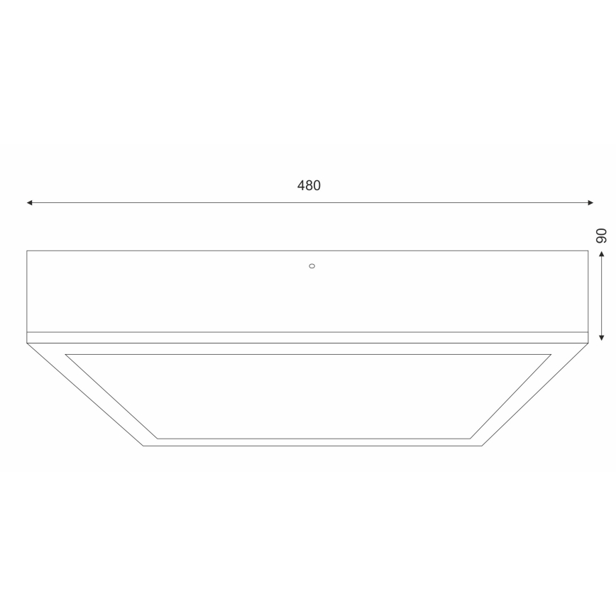 Ceiling light OAK SQUARE 4xE27/15W/230V 48x48 cm oak/white