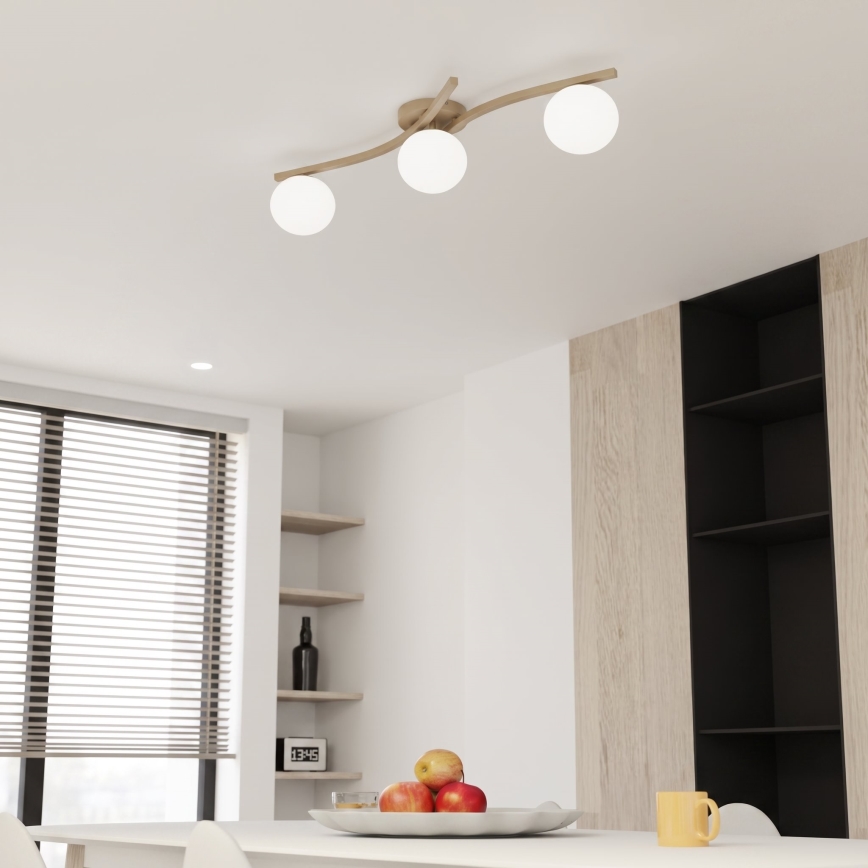 Ceiling light OPUS 3xE14/10W/230V beige/white