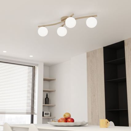 Ceiling light OPUS 4xE14/10W/230V beige/white
