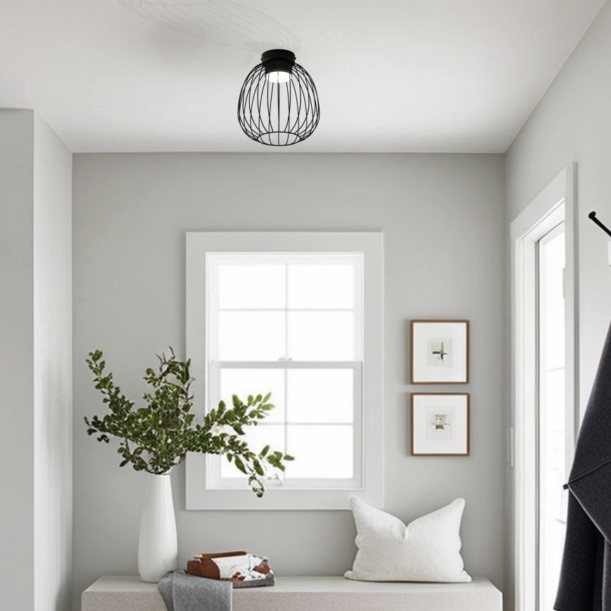 Ceiling light OVELLA 1xGX53/10W/230V Ø 25 cm black