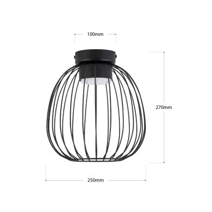 Ceiling light OVELLA 1xGX53/10W/230V Ø 25 cm black