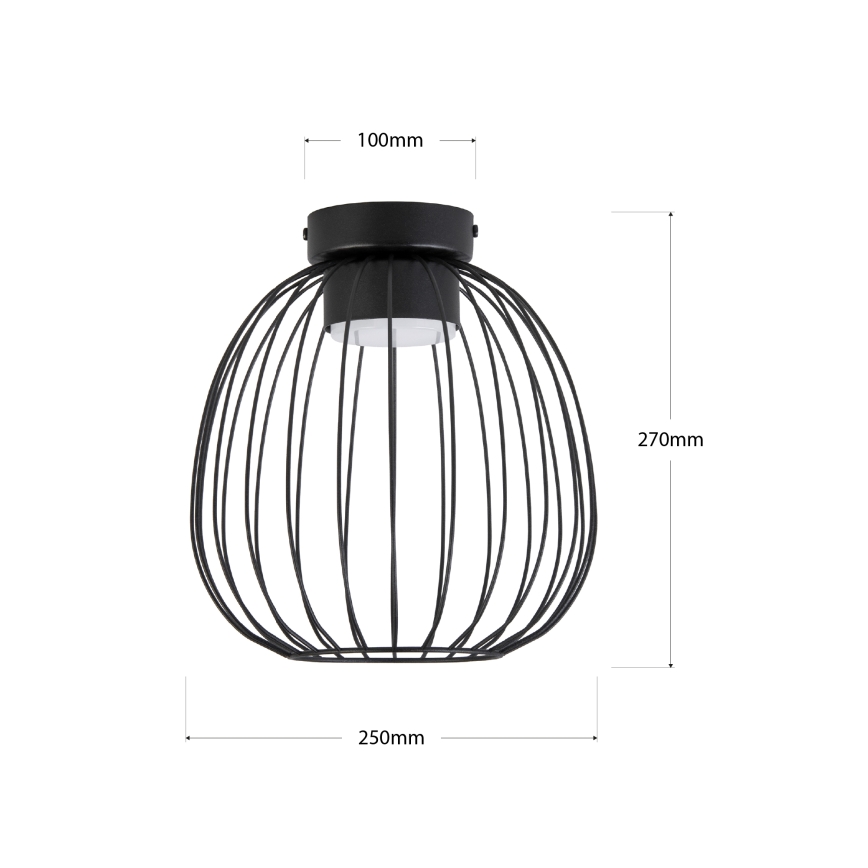 Ceiling light OVELLA 1xGX53/10W/230V Ø 25 cm black