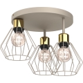 Ceiling light PARKLA 3xE27/15W/230V beige/gold