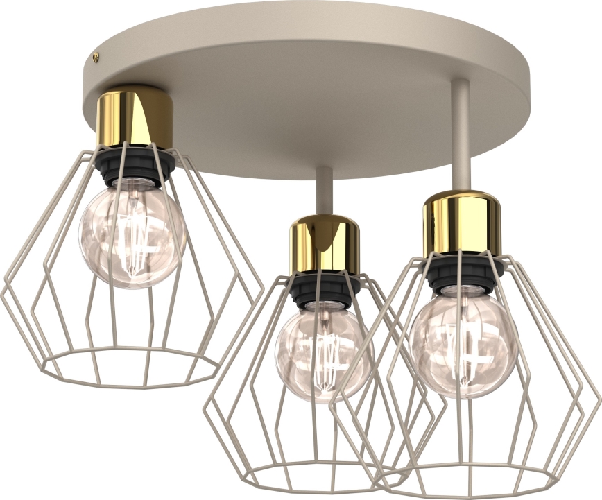 Ceiling light PARKLA 3xE27/15W/230V beige/gold