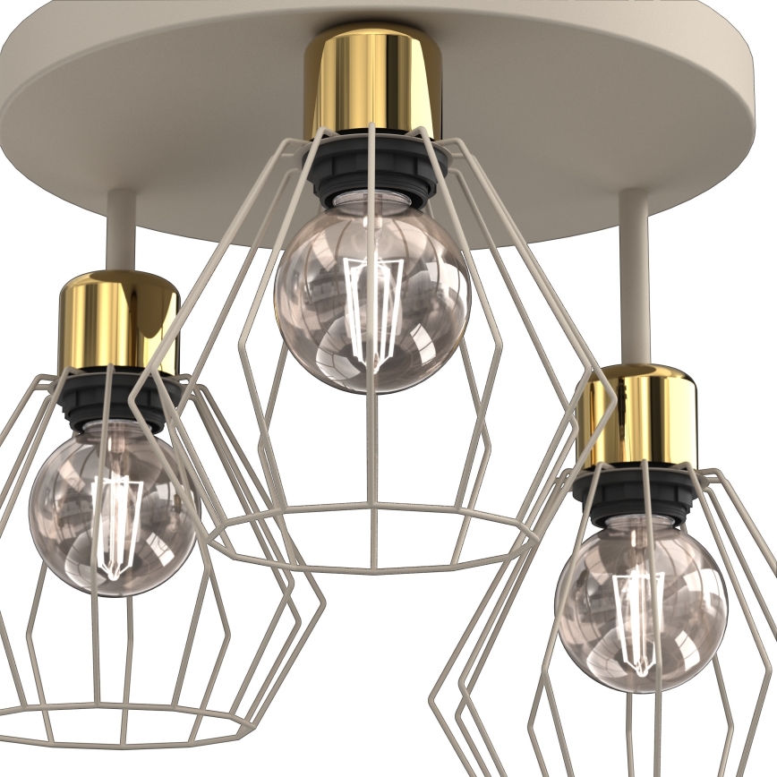 Ceiling light PARKLA 3xE27/15W/230V beige/gold