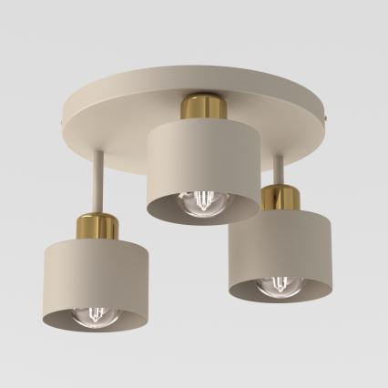Ceiling light PARKLA 3xE27/15W/230V beige/gold