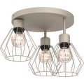 Ceiling light PARKLA 3xE27/15W/230V beige