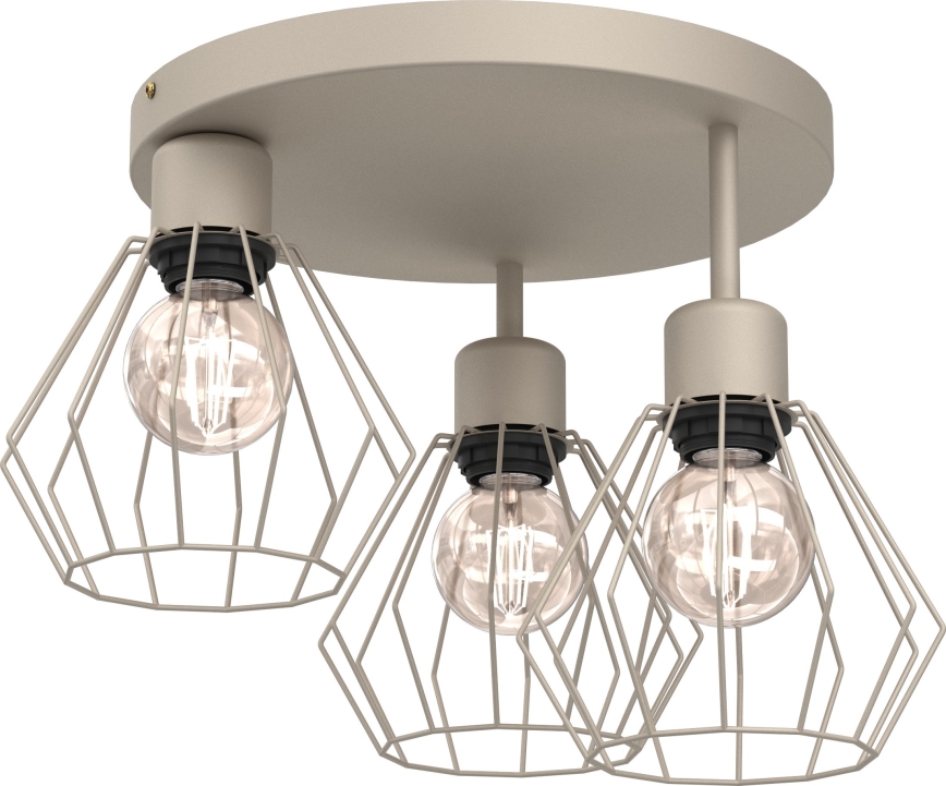 Ceiling light PARKLA 3xE27/15W/230V beige