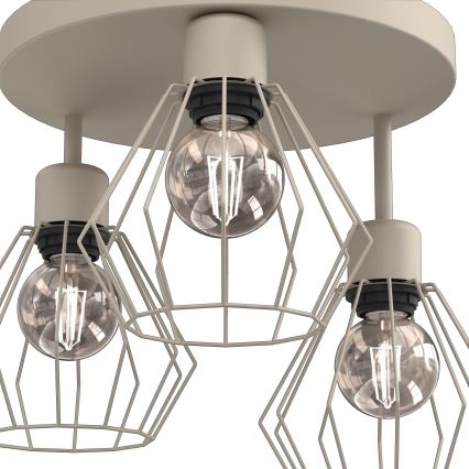 Ceiling light PARKLA 3xE27/15W/230V beige