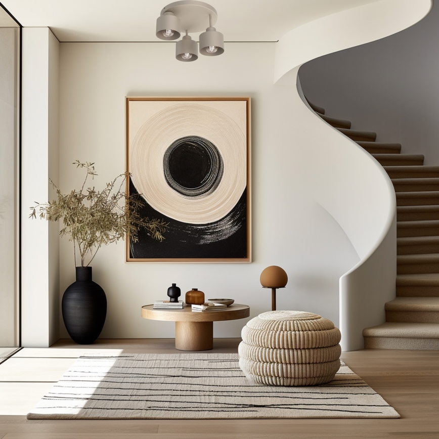 Ceiling light PARKLA 3xE27/15W/230V beige