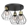 Ceiling light PARKLA 3xE27/15W/230V black/gold