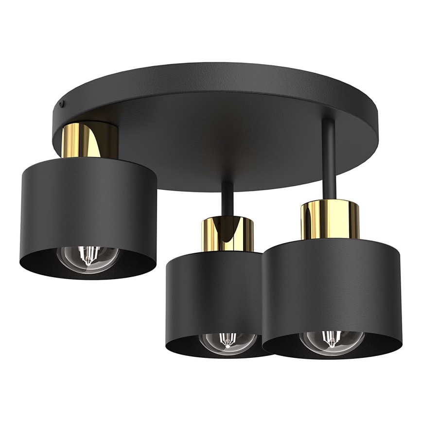 Ceiling light PARKLA 3xE27/15W/230V black/gold